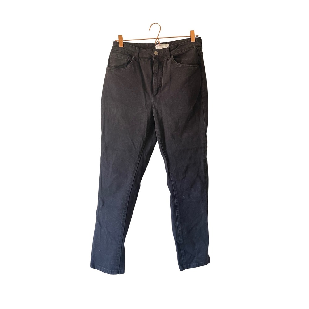 Supre Womens High Rise Mom Jeans Black Tapered Leg Denim Size 10